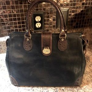 🔴Vintage Brahmin Pecan Melbourne Crocodile/Finished Leather